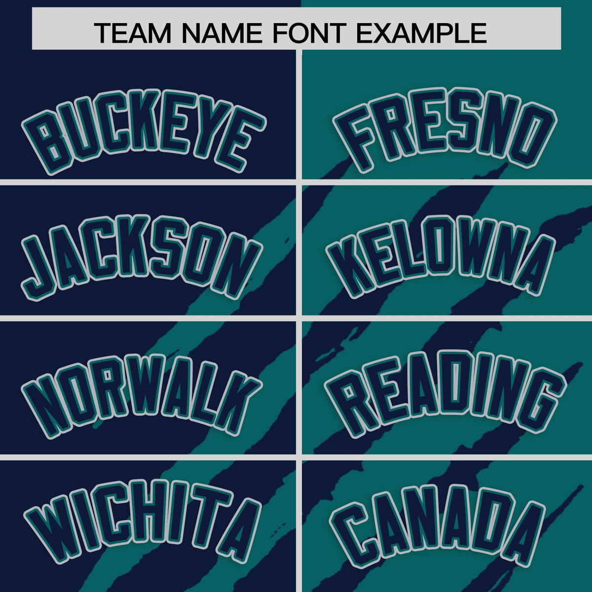 Custom Navy Teal Split Tiger Claw Scratch Pattern Baseball Jersey