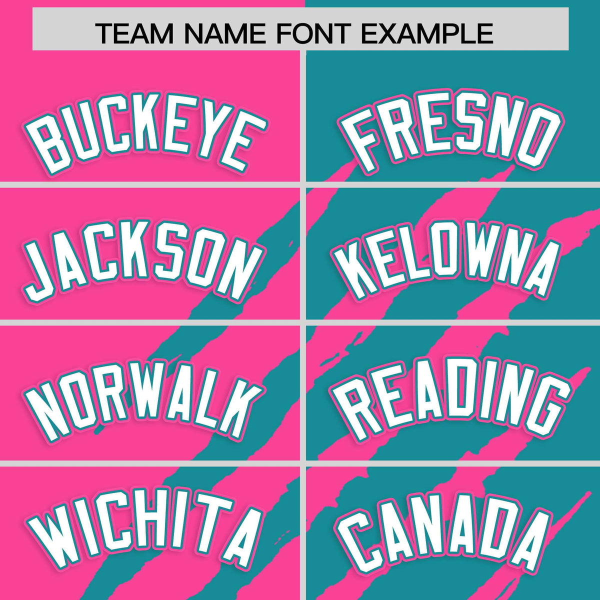 Custom Pink Aqua Split Tiger Claw Scratch Pattern Baseball Jersey