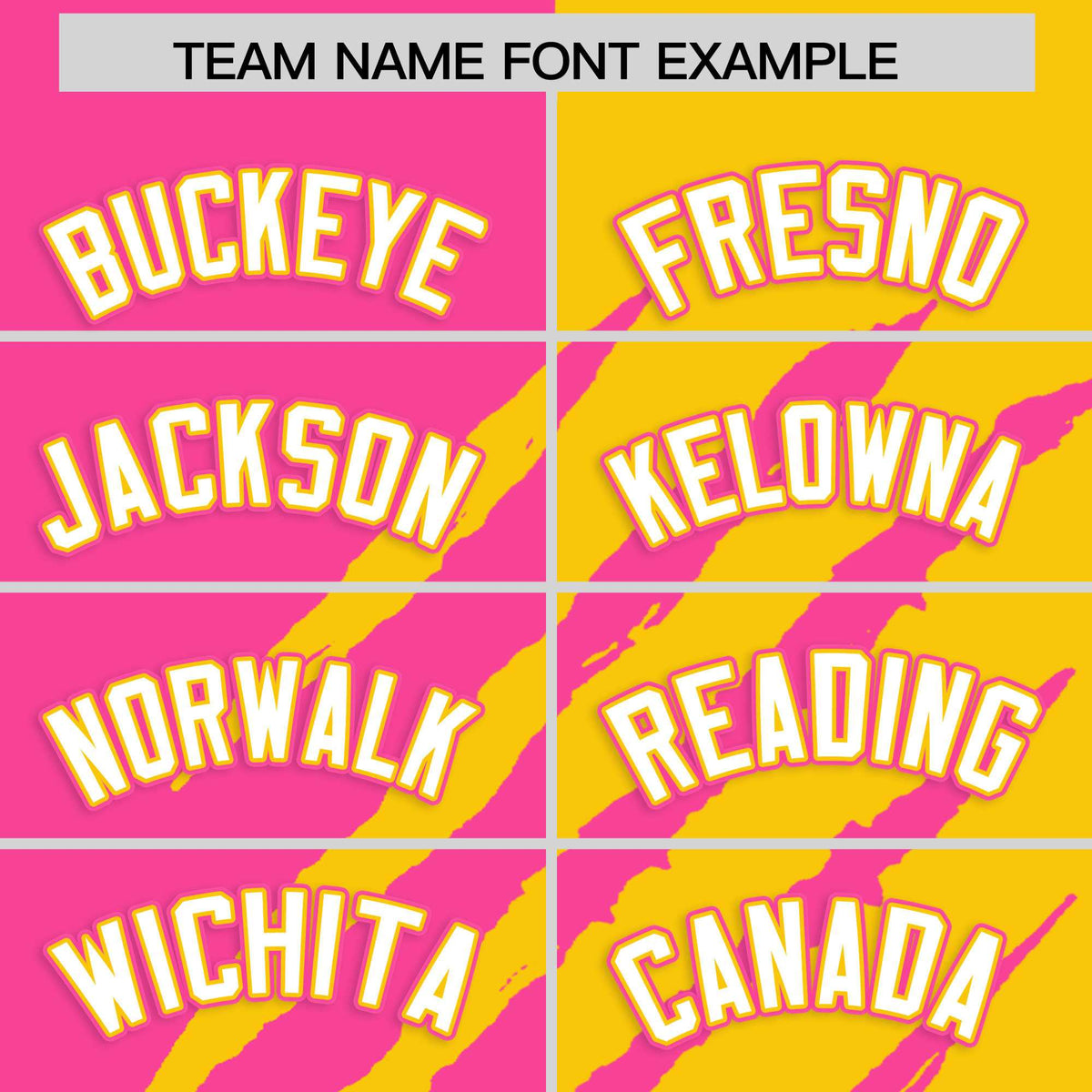 Custom Pink Gold Split Tiger Claw Scratch Pattern Baseball Jersey