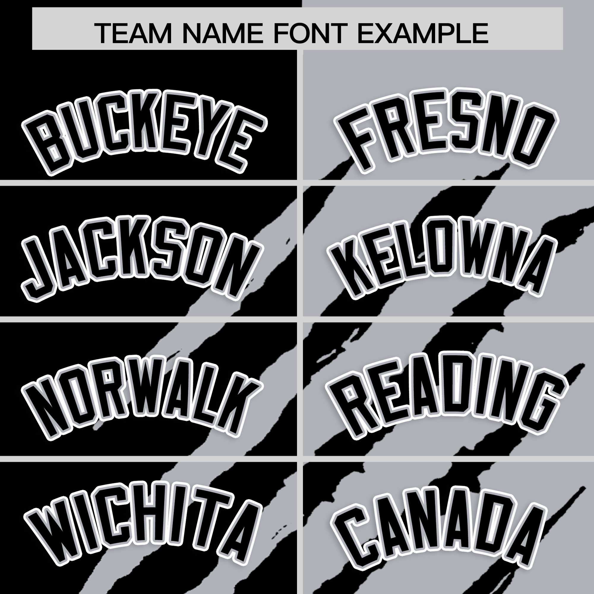 Custom Black Gray Split Tiger Claw Scratch Pattern Baseball Jersey