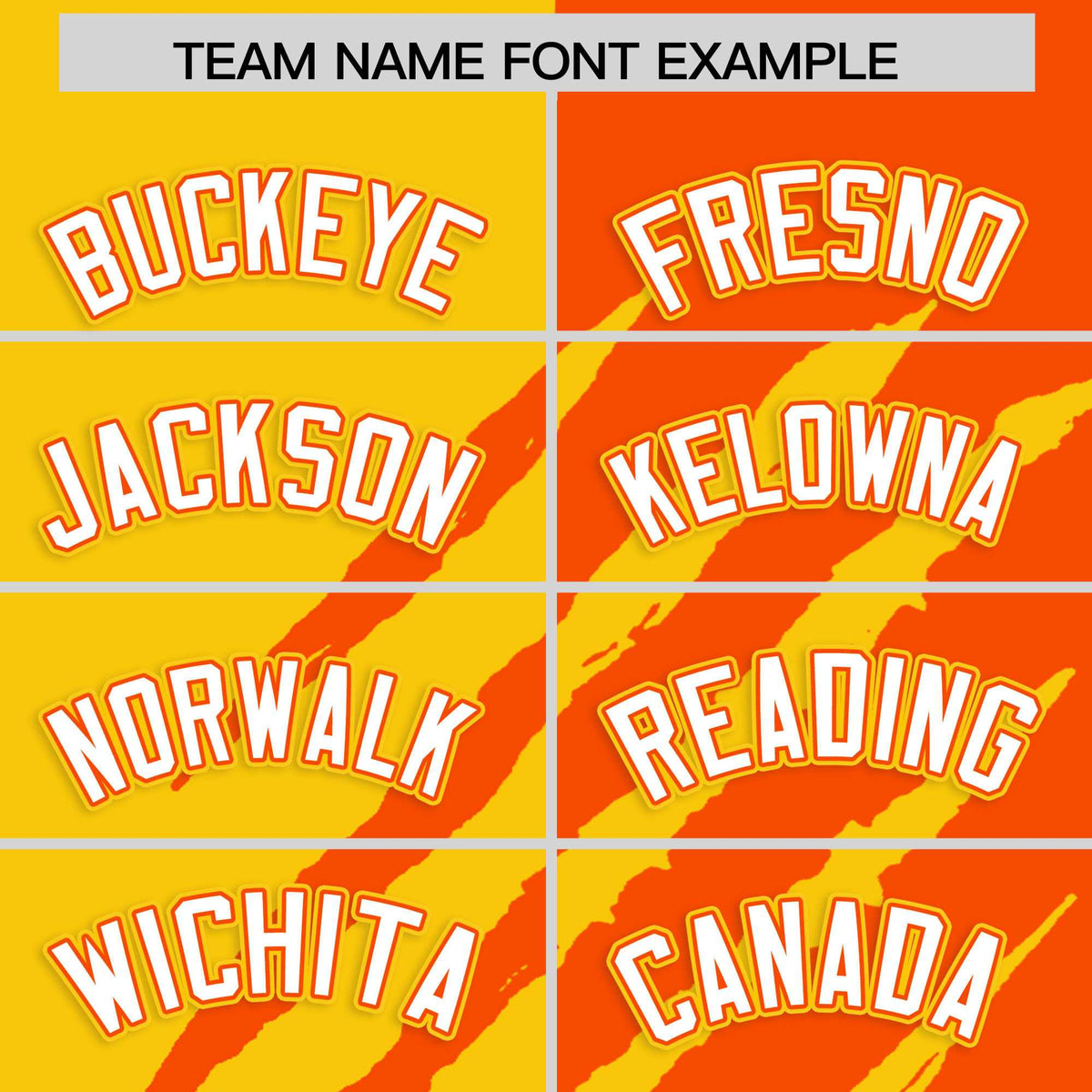 Custom Gold Orange Split Tiger Claw Scratch Pattern Baseball Jersey