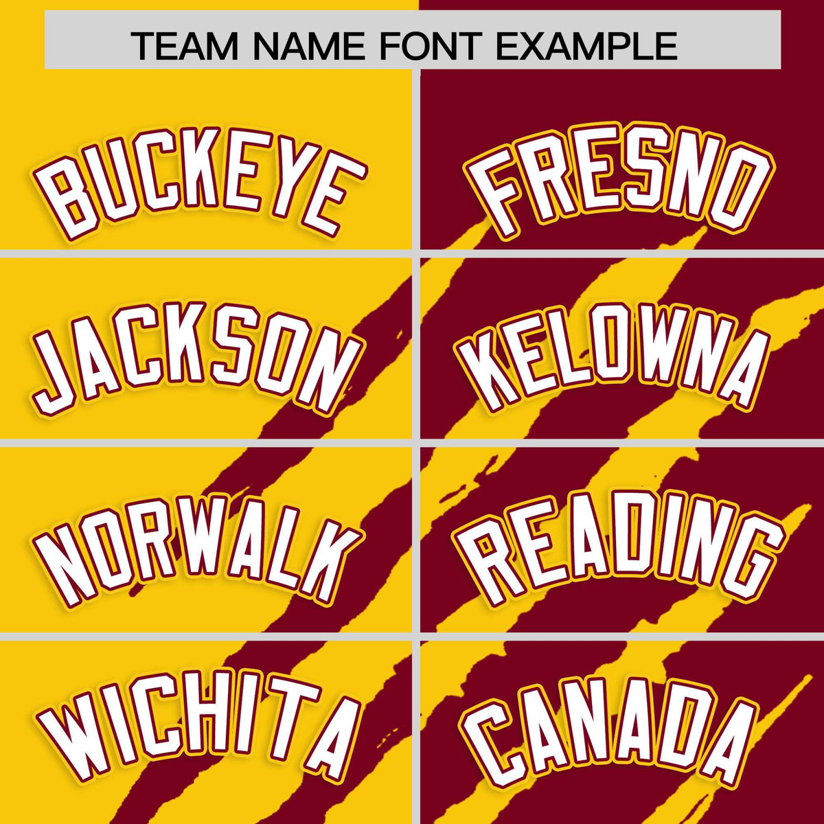 Custom Gold Crimson Split Tiger Claw Scratch Pattern Baseball Jersey