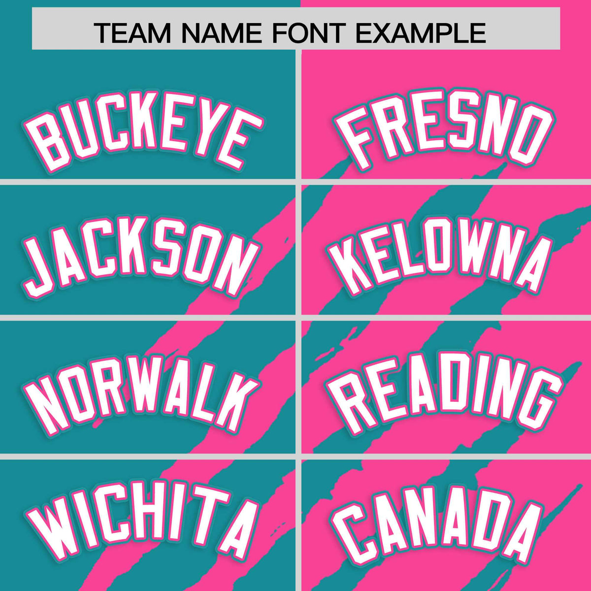 Custom Aqua Pink Split Tiger Claw Scratch Pattern Baseball Jersey