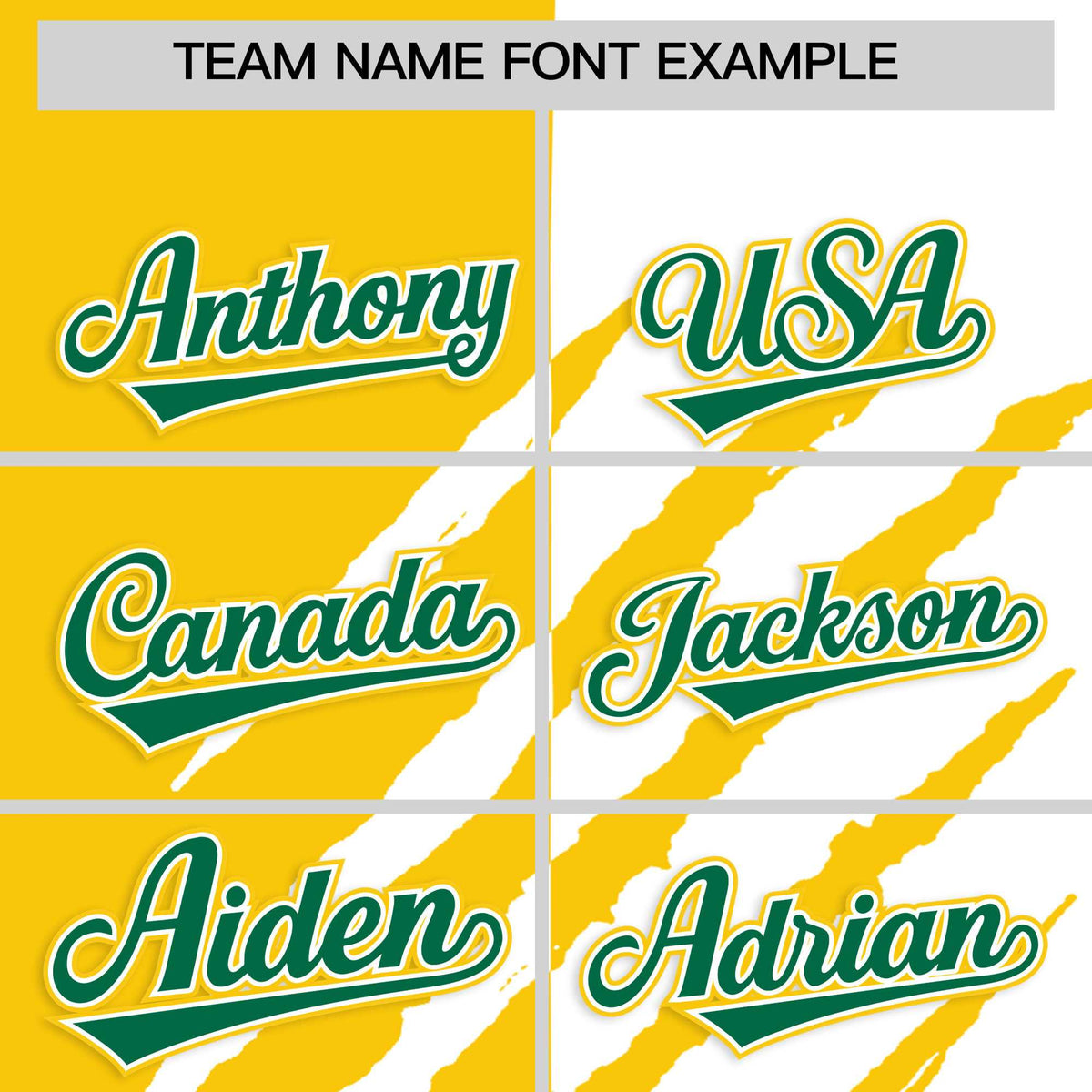 Custom Gold White Split Tiger Claw Scratch Pattern Baseball Jersey