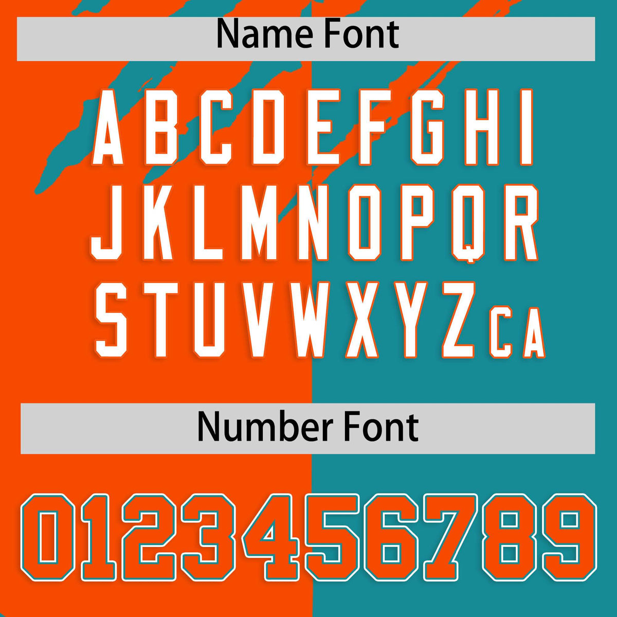 Custom Orange Aqua Split Tiger Claw Scratch Pattern Baseball Jersey