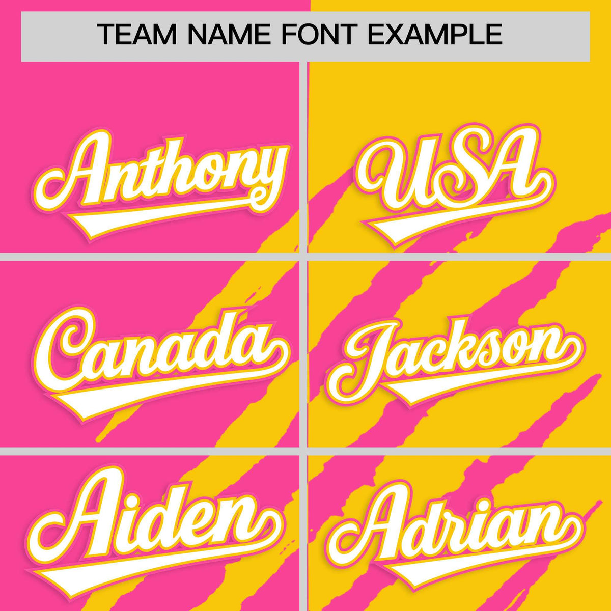 Custom Pink Gold Split Tiger Claw Scratch Pattern Baseball Jersey