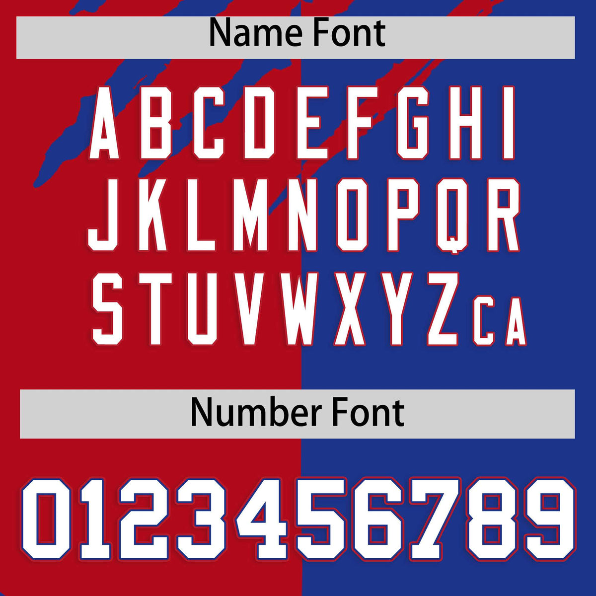 Custom Red Royal Blue Split Tiger Claw Scratch Pattern Baseball Jersey