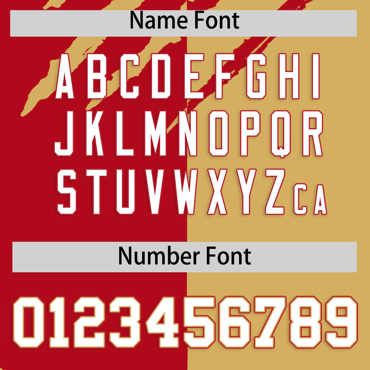 Custom Red Old Gold Split Tiger Claw Scratch Pattern Baseball Jersey