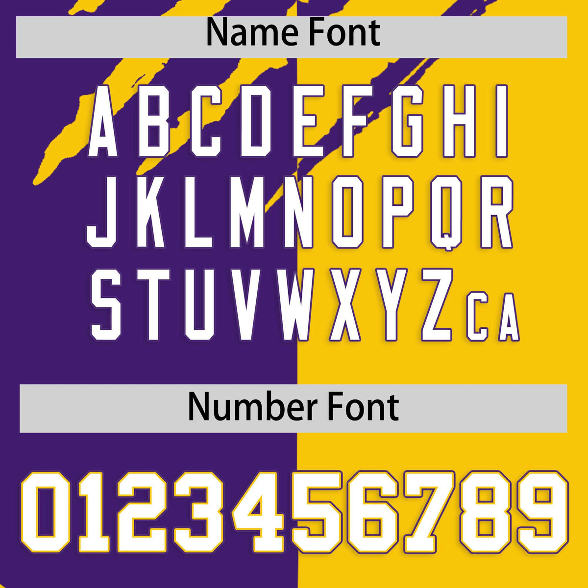 Custom Purple Gold Split Tiger Claw Scratch Pattern Baseball Jersey