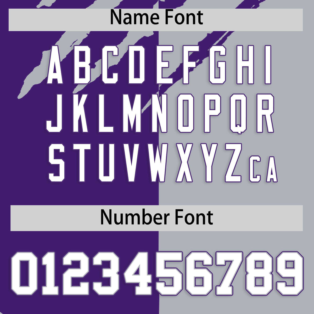 Custom Purple Gray Split Tiger Claw Scratch Pattern Baseball Jersey