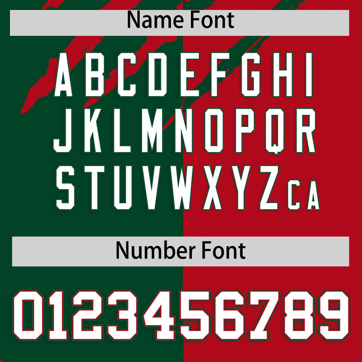 Custom Green Red Split Tiger Claw Scratch Pattern Baseball Jersey