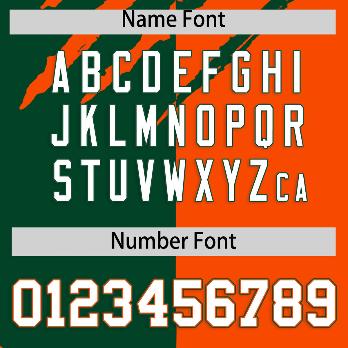 Custom Green Orange Split Tiger Claw Scratch Pattern Baseball Jersey