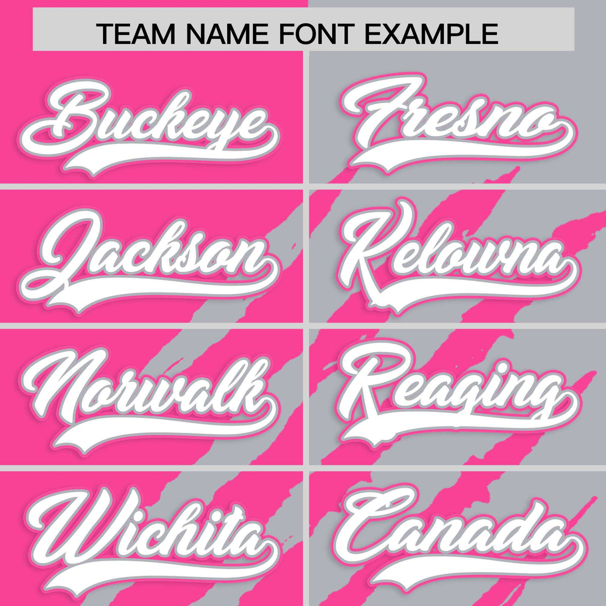 Custom Pink Gray Split Tiger Claw Scratch Pattern Baseball Jersey