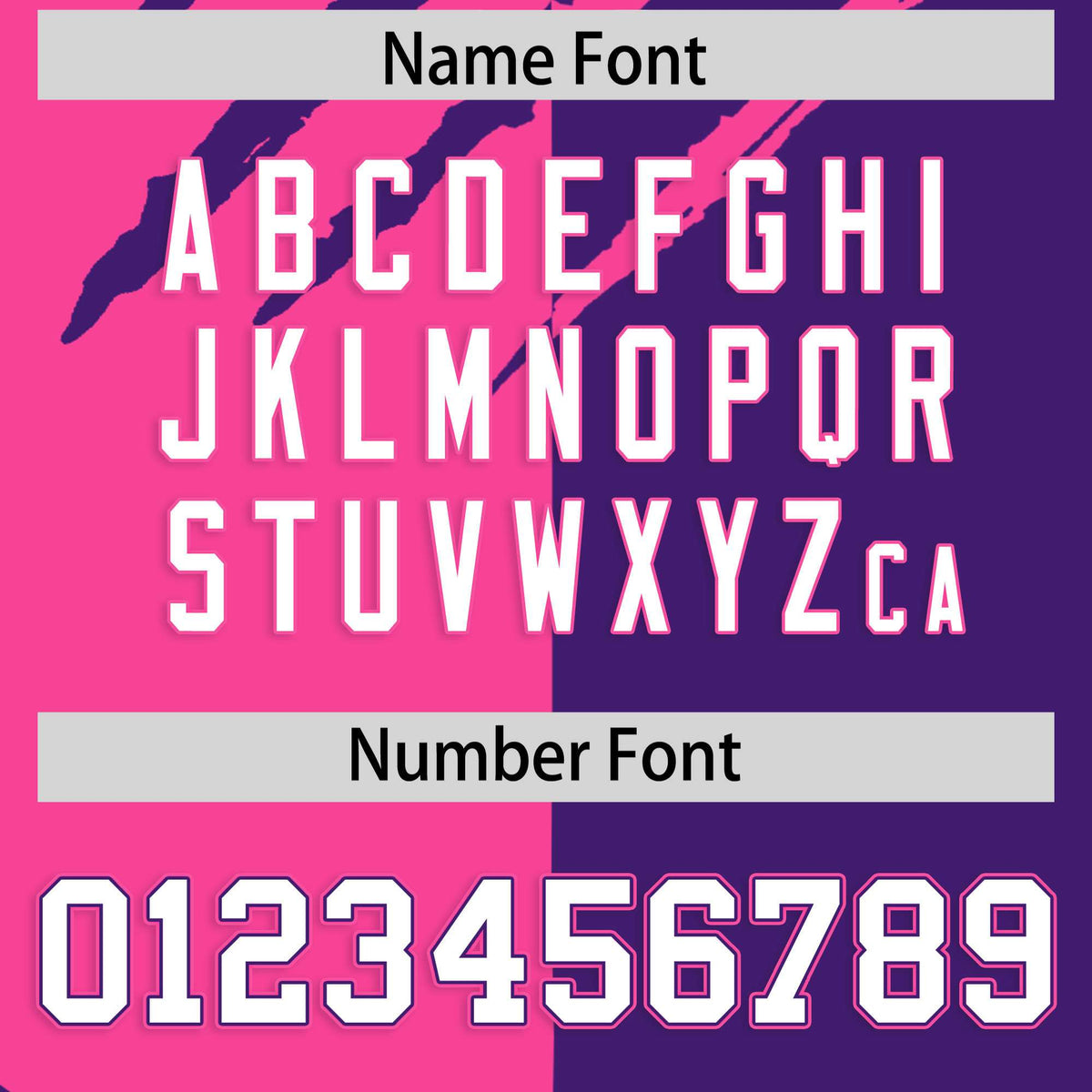 Custom Pink Purple Split Tiger Claw Scratch Pattern Baseball Jersey