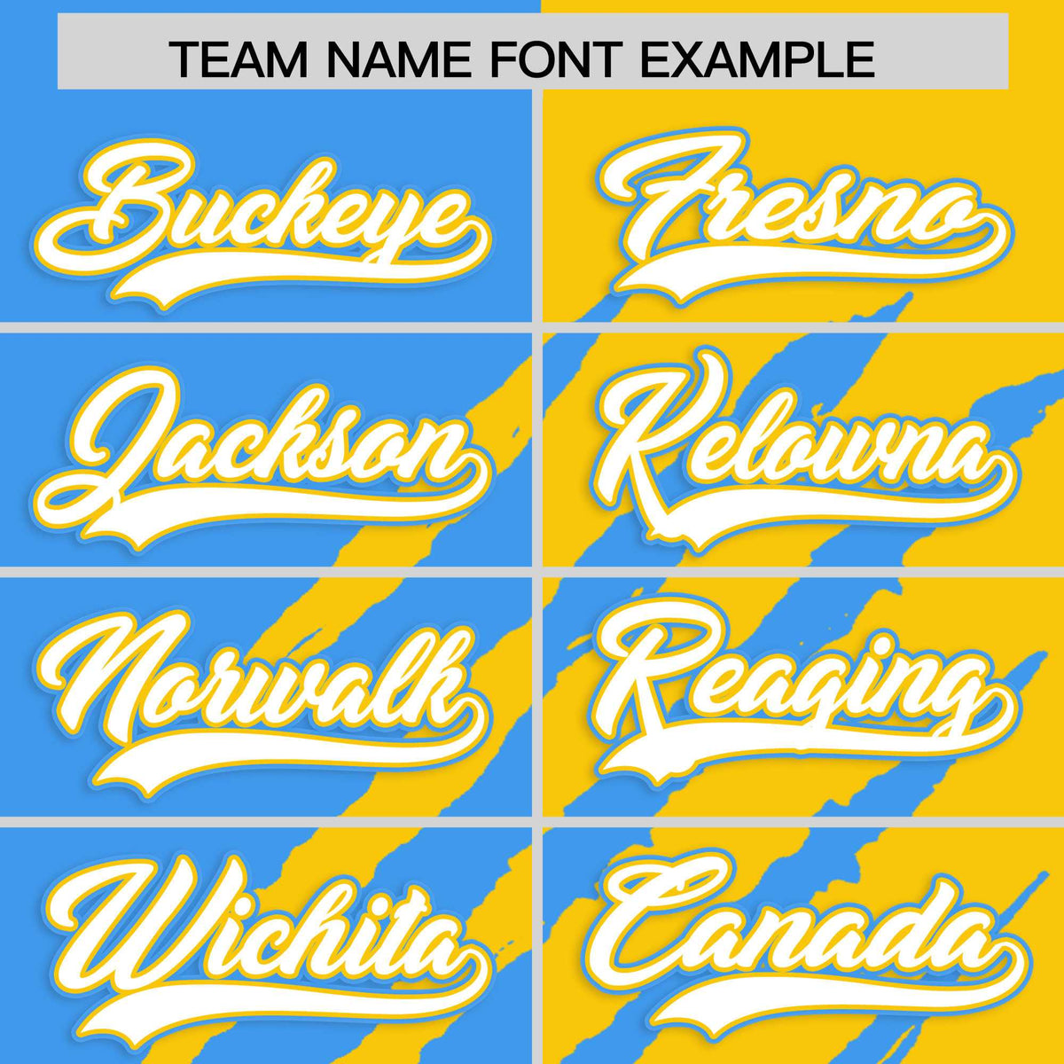 Custom Powder Blue Gold Split Tiger Claw Scratch Pattern Baseball Jersey