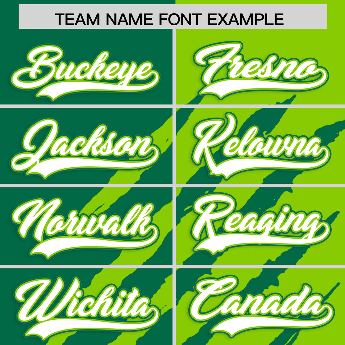 Custom Kelly Green Neon Green Split Tiger Claw Scratch Pattern Baseball Jersey