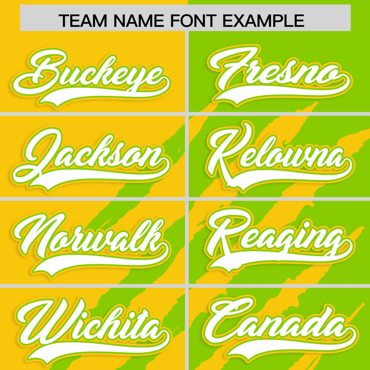 Custom Gold Neon Green Split Tiger Claw Scratch Pattern Baseball Jersey