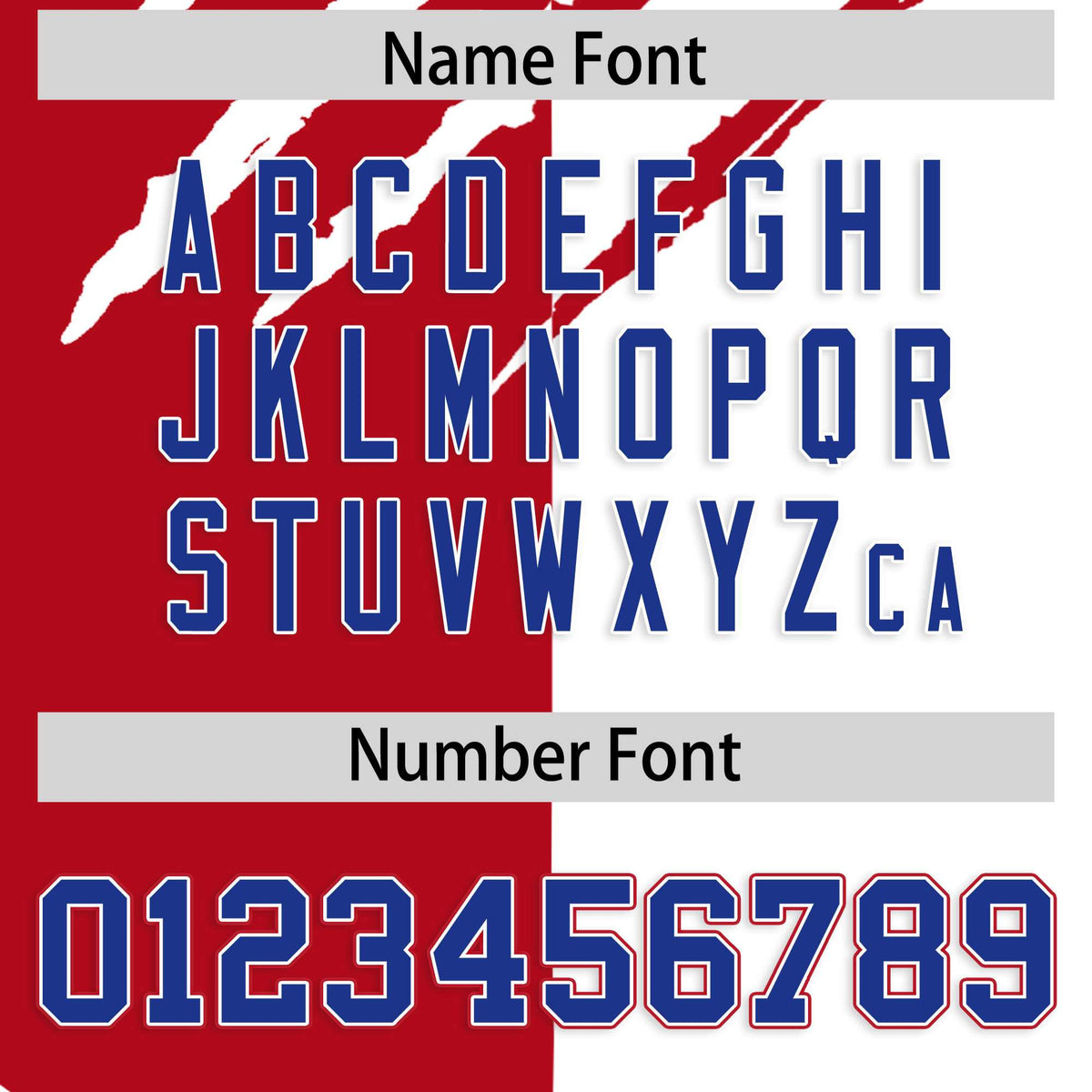 Custom Red White Split Tiger Claw Scratch Pattern Baseball Jersey