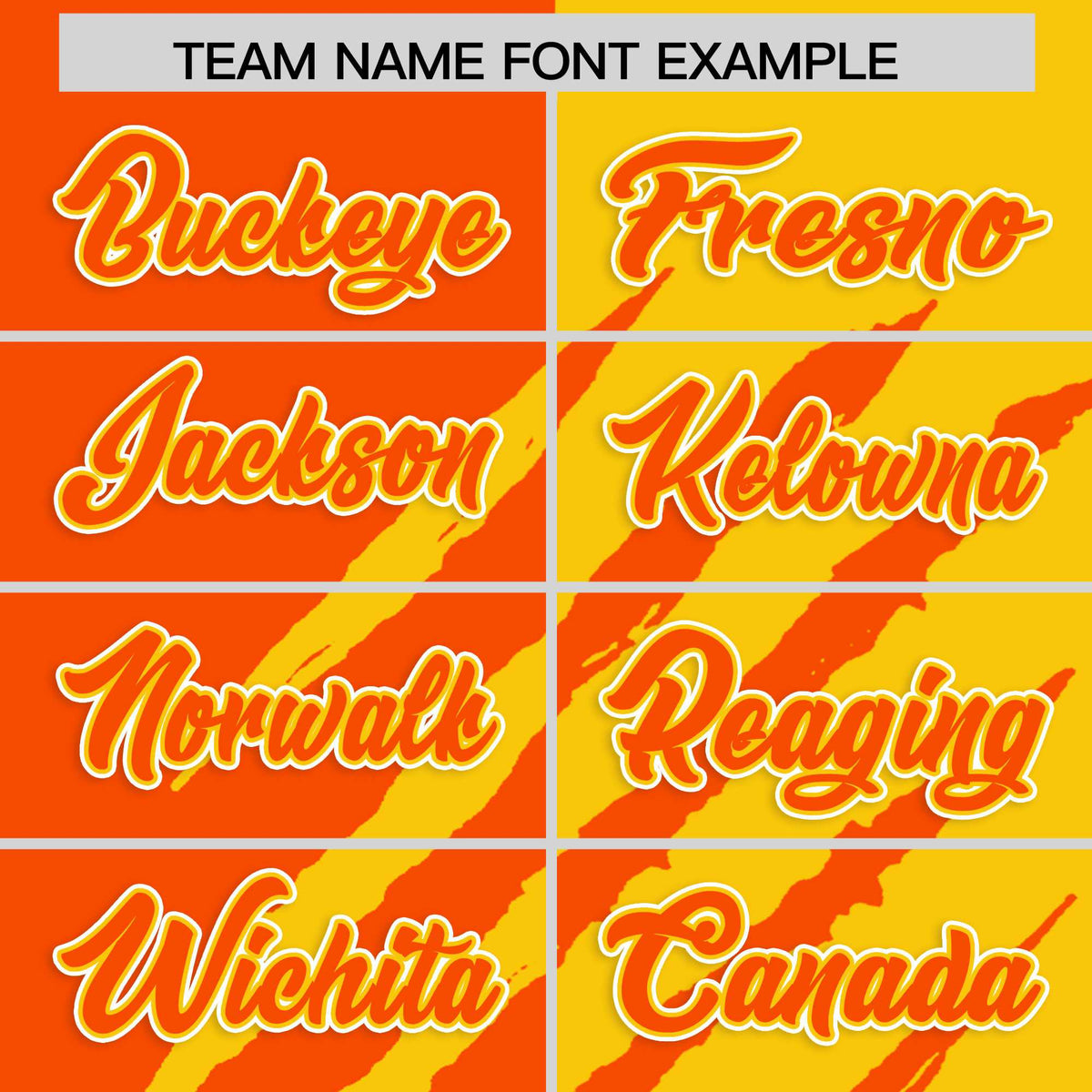 Custom Orange Gold Split Tiger Claw Scratch Pattern Baseball Jersey