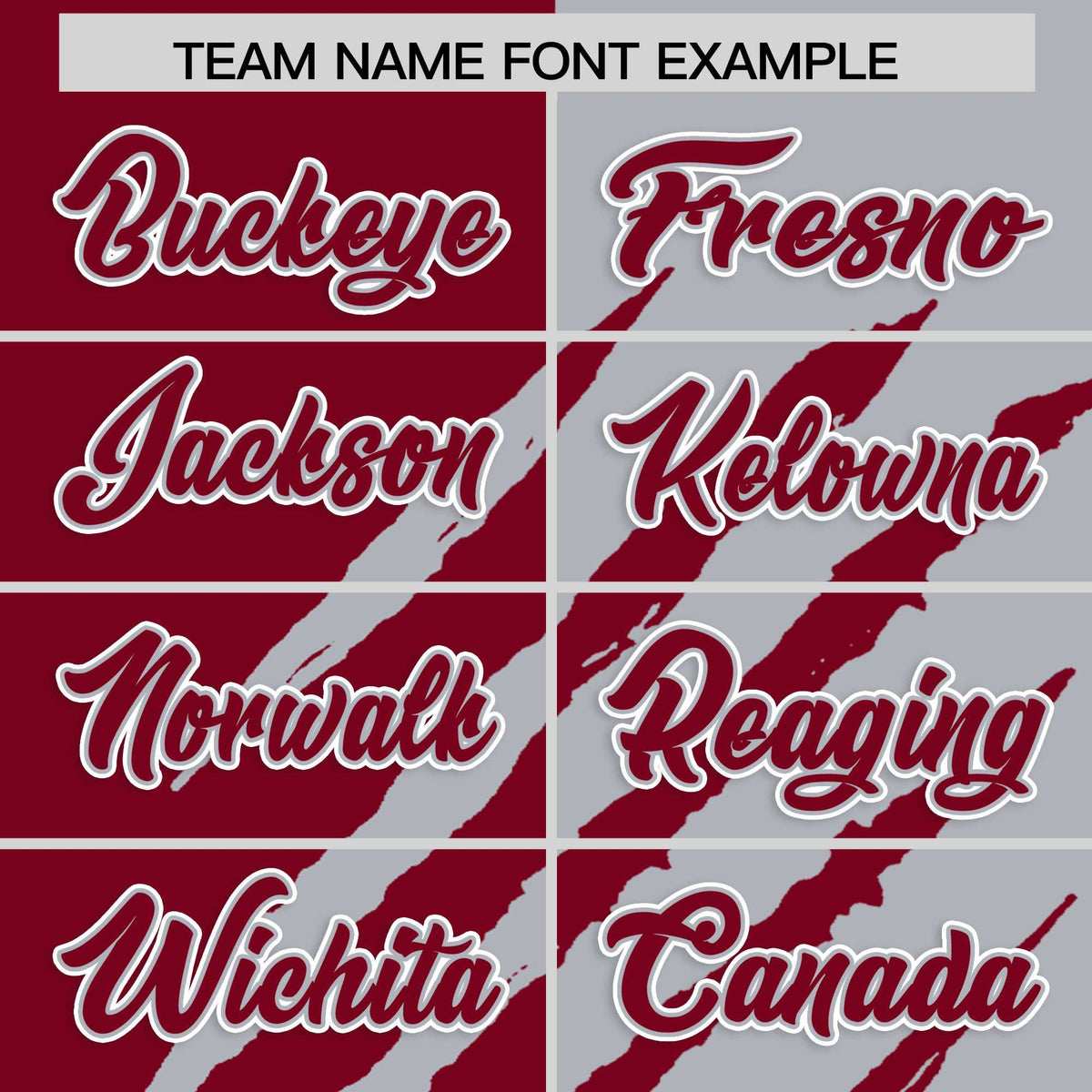 Custom Crimson Gray Split Tiger Claw Scratch Pattern Baseball Jersey