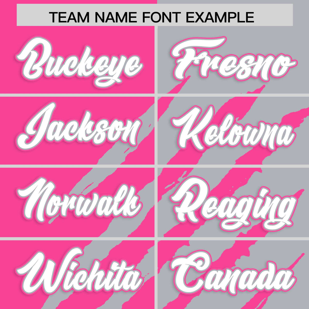 Custom Pink Gray Split Tiger Claw Scratch Pattern Baseball Jersey