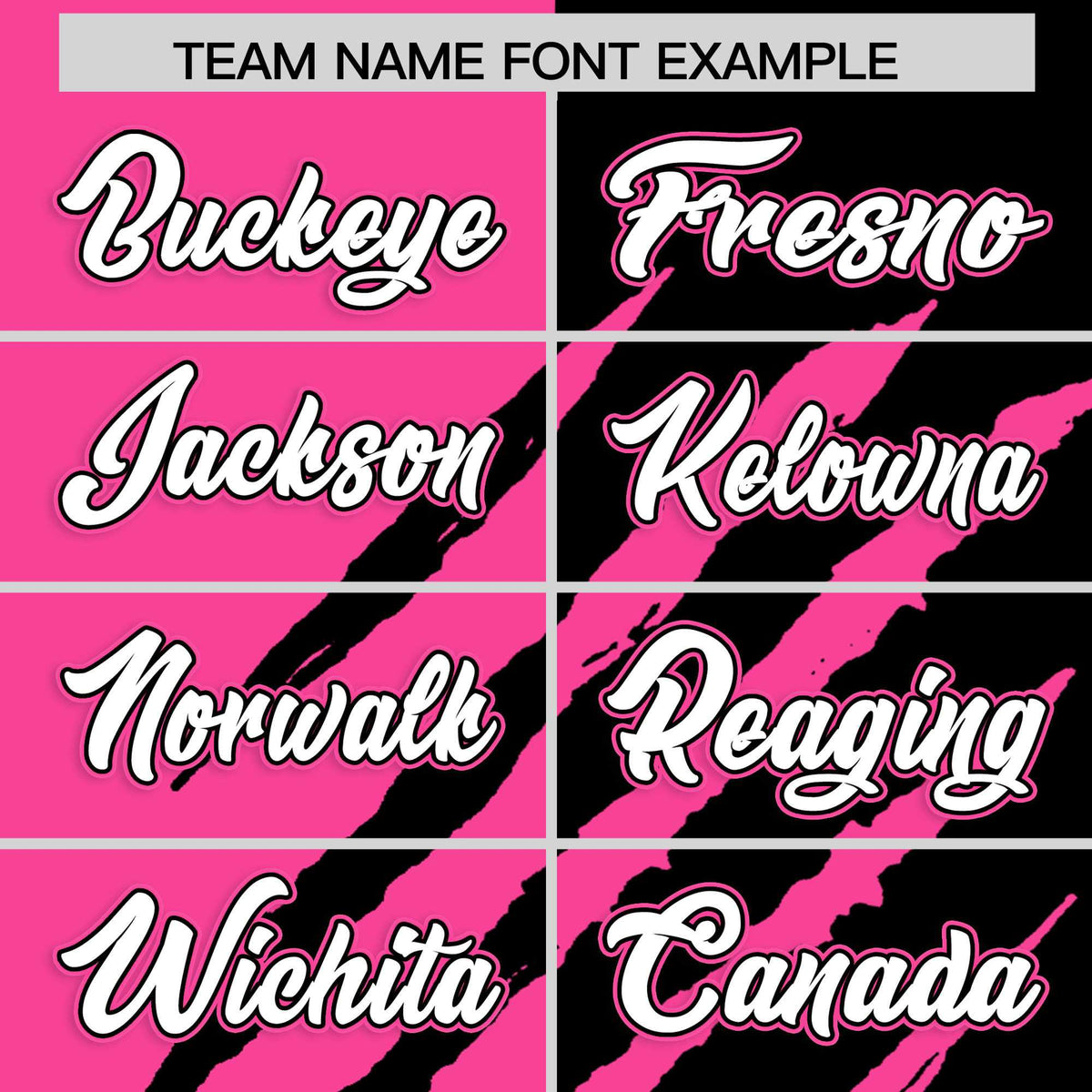 Custom Pink Black Split Tiger Claw Scratch Pattern Baseball Jersey