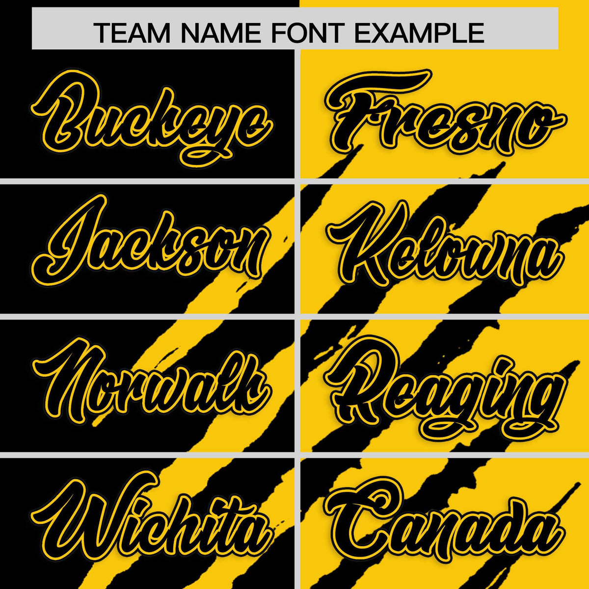 Custom Black Gold Split Tiger Claw Scratch Pattern Baseball Jersey