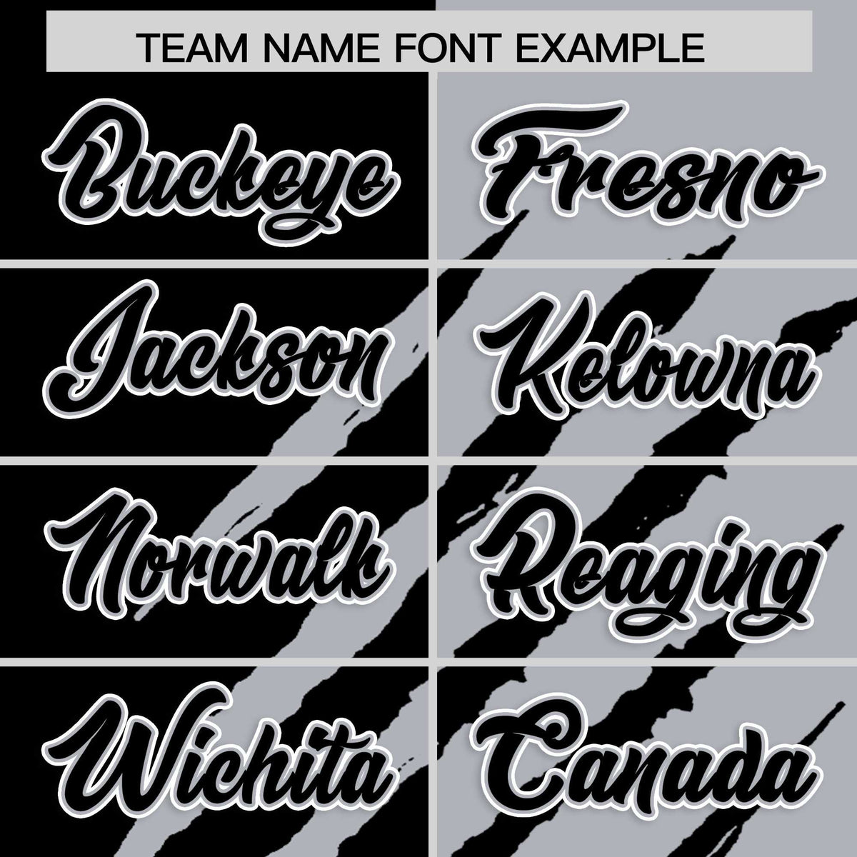 Custom Black Gray Split Tiger Claw Scratch Pattern Baseball Jersey