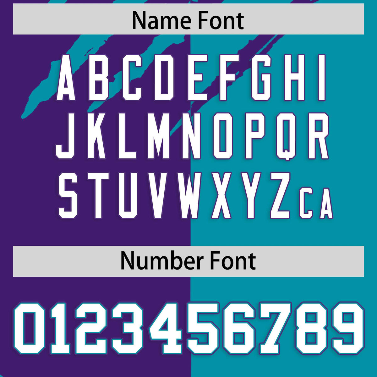 Custom Purple Teal Split Tiger Claw Scratch Pattern Baseball Jersey