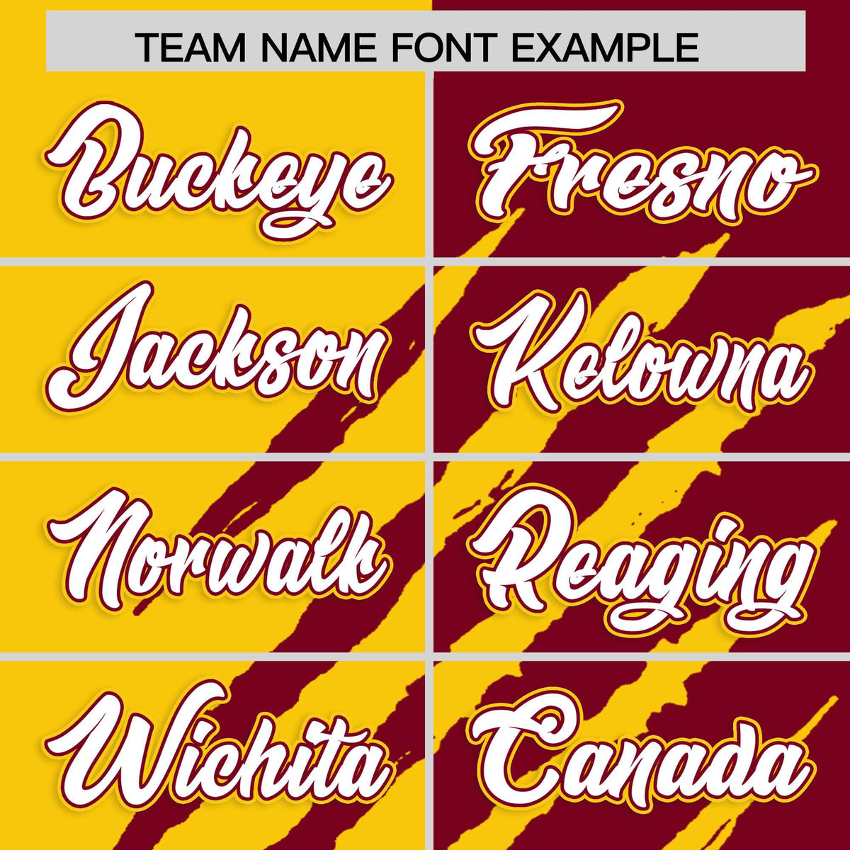 Custom Gold Crimson Split Tiger Claw Scratch Pattern Baseball Jersey