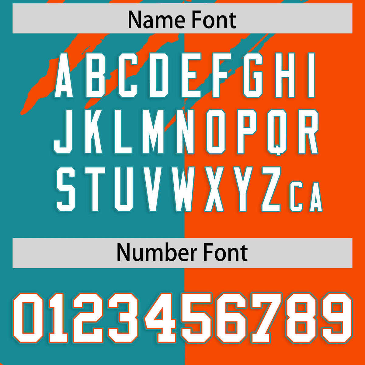 Custom Aqua Orange Split Tiger Claw Scratch Pattern Baseball Jersey