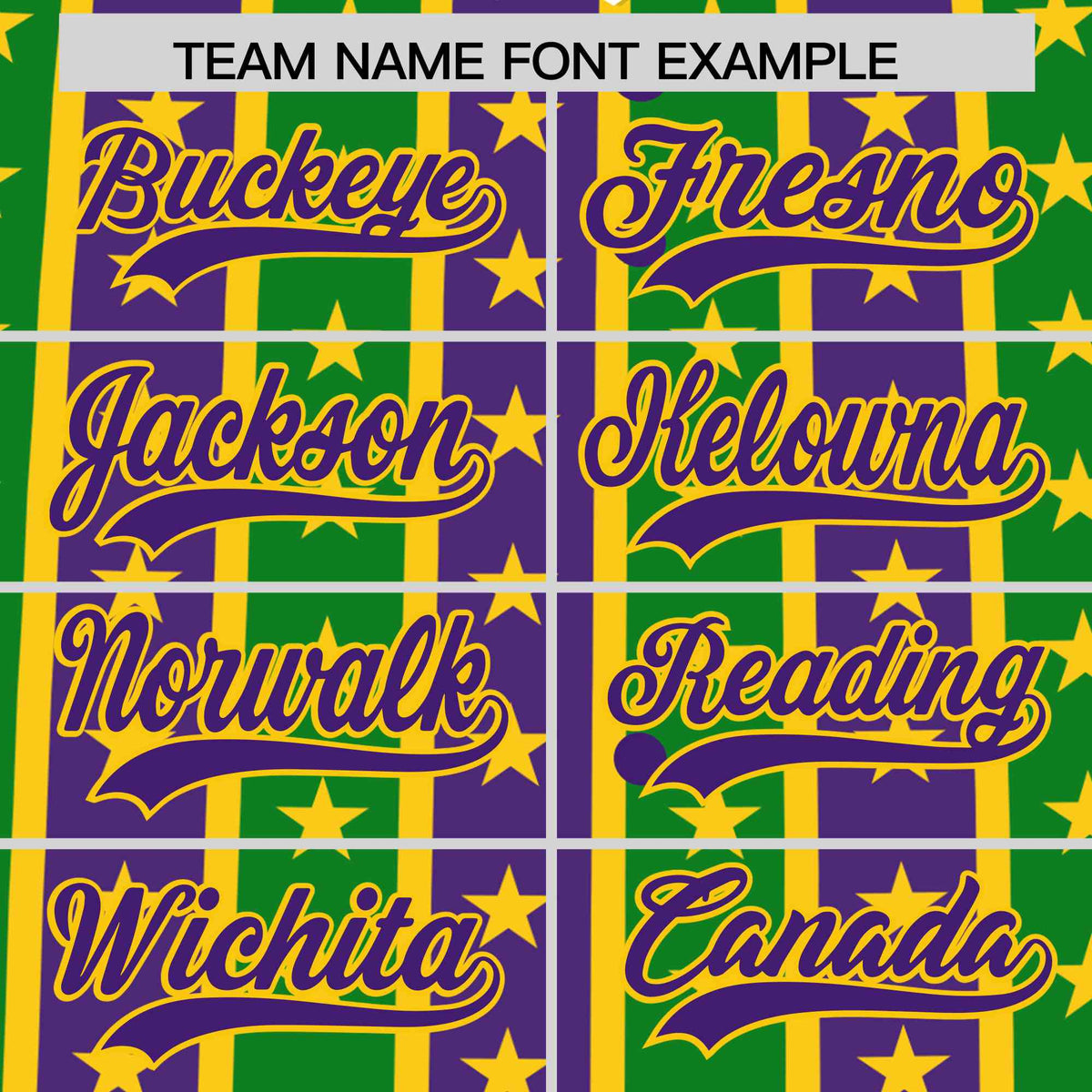 Custom Purple Kelly Green Gold Stripe Personalization Mardi Gras Authentic Baseball Jersey| KXKSHOP