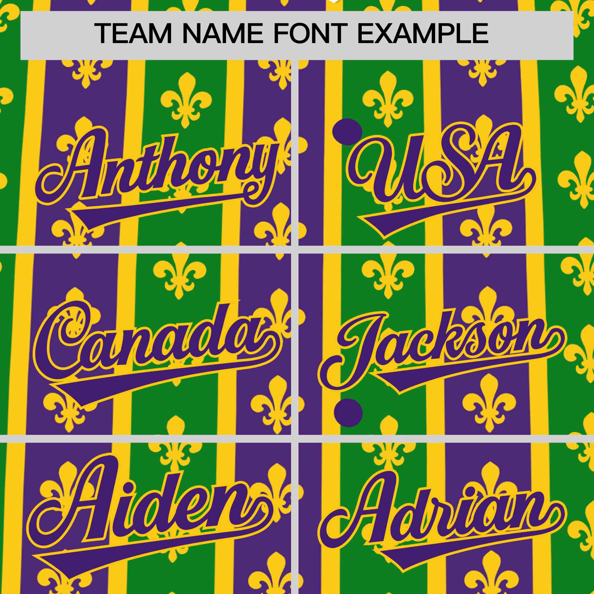Custom Purple Kelly Green Gold Personalization Stripe Mardi Gras Authentic Baseball Jersey| KXKSHOP