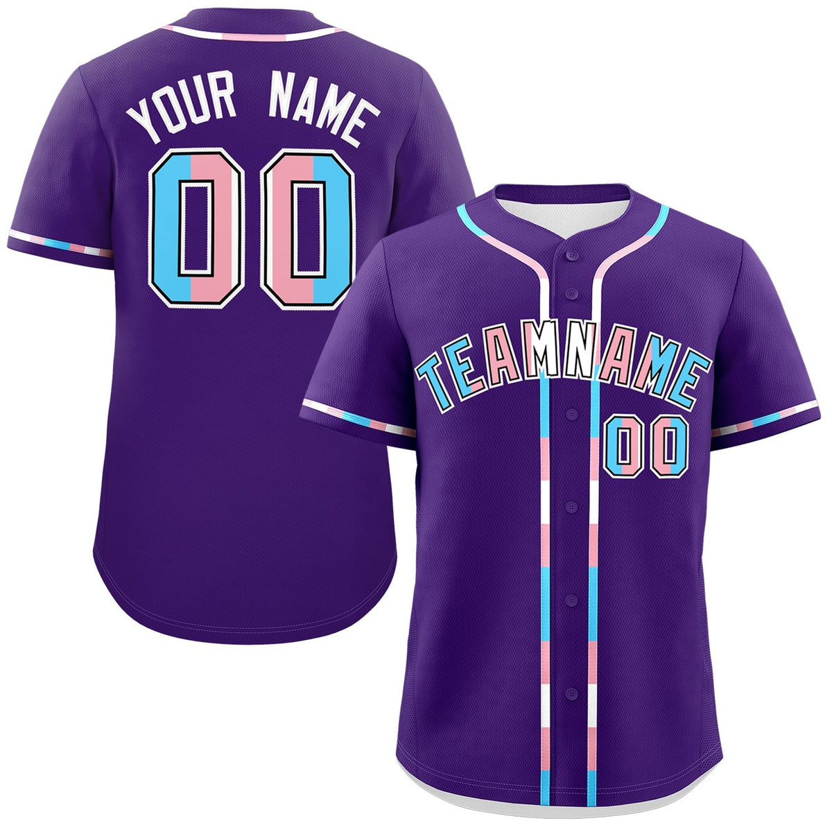 Custom Purple Transgender For Pride Month Classic Style Baseball Jersey| KXKSHOP