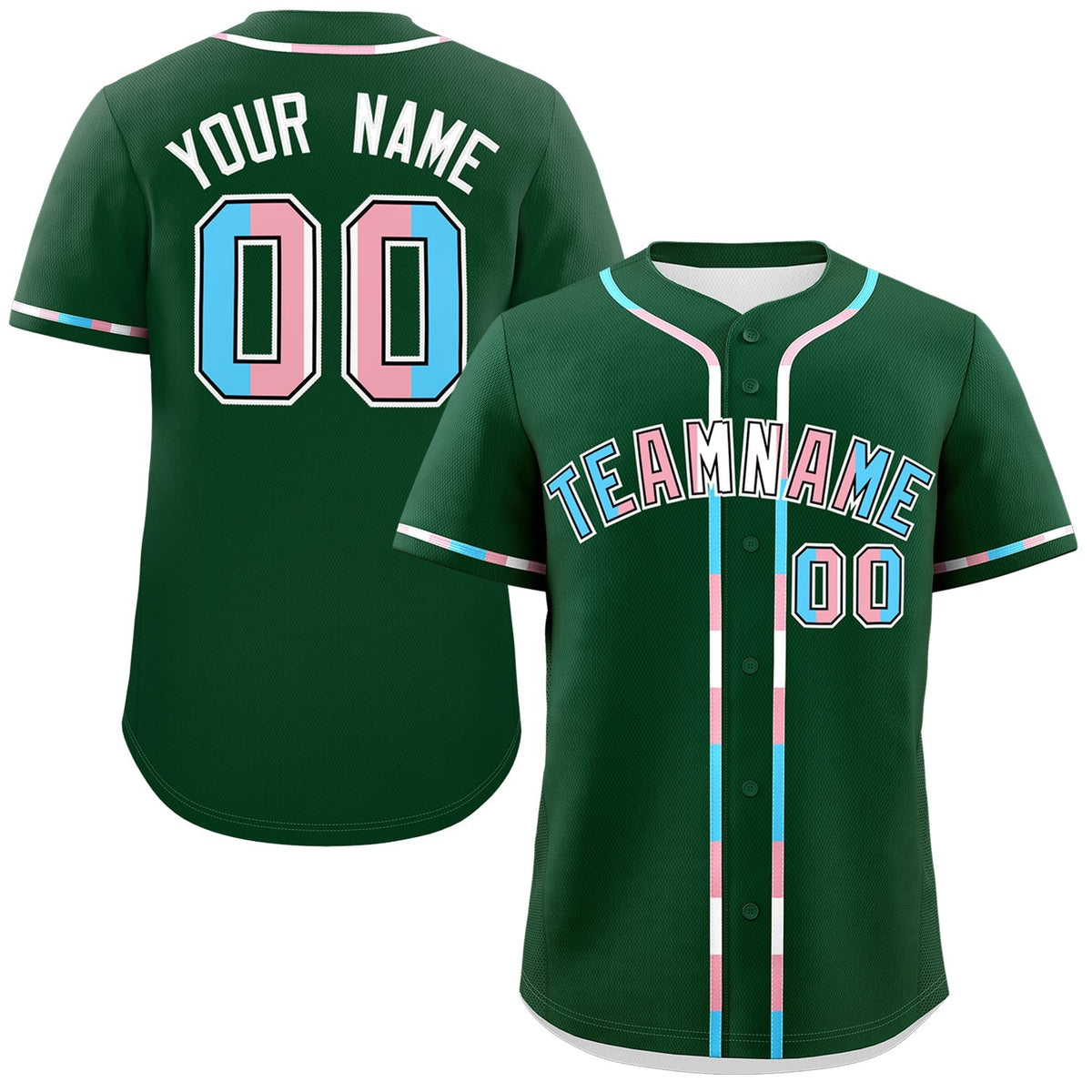 Custom Green Transgender For Pride Month Classic Style Baseball Jersey| KXKSHOP
