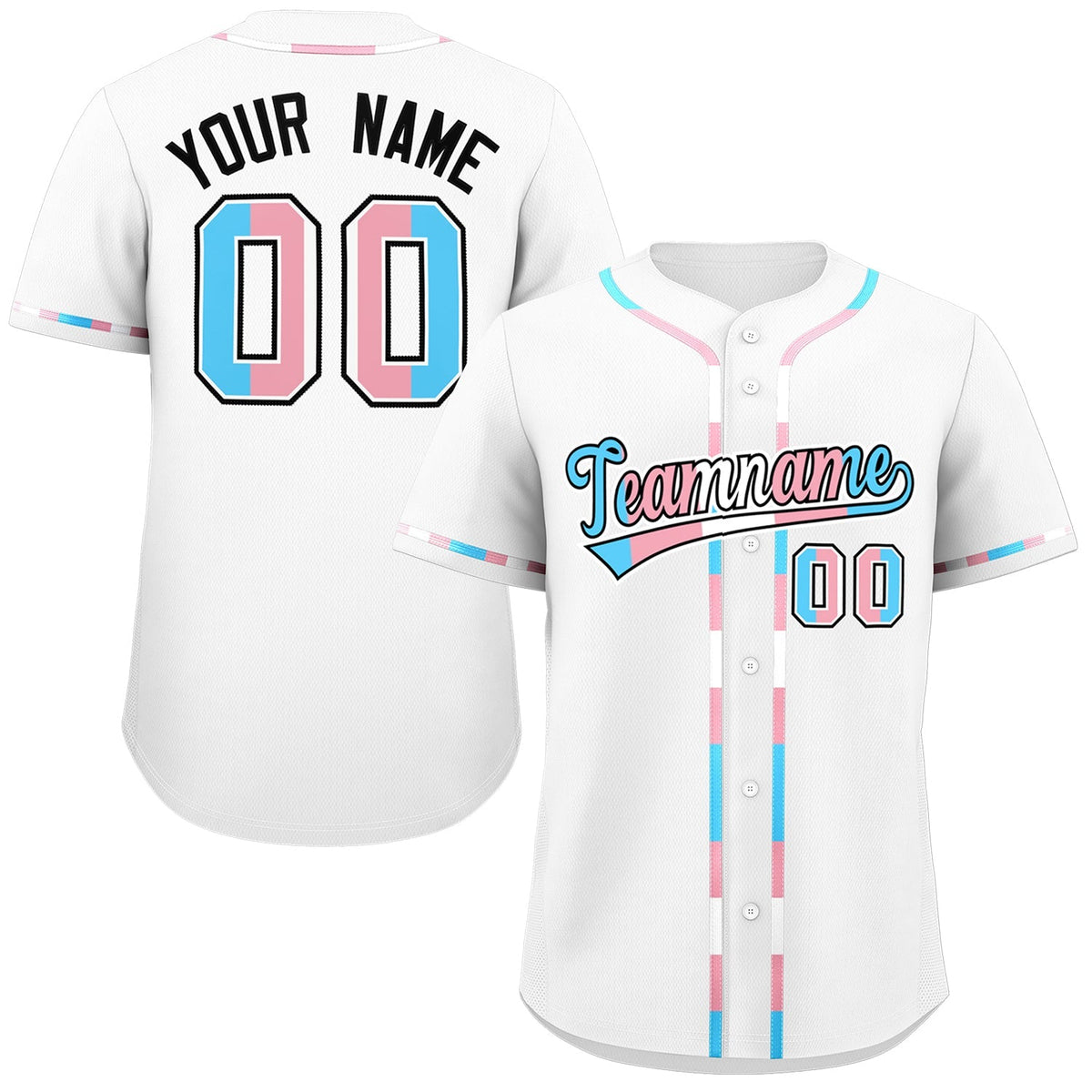 Custom White Transgender For Pride Month Classic Style Baseball Jersey| KXKSHOP