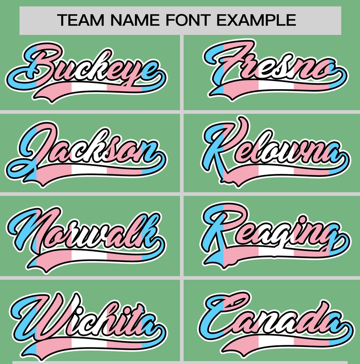 Custom Green Powder Blue White Transgender For Pride Month Classic Style Baseball Jersey| KXKSHOP