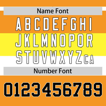 Custom Yellow White-Orange Maverique For Pride Month Color Block Authentic Baseball Jersey
