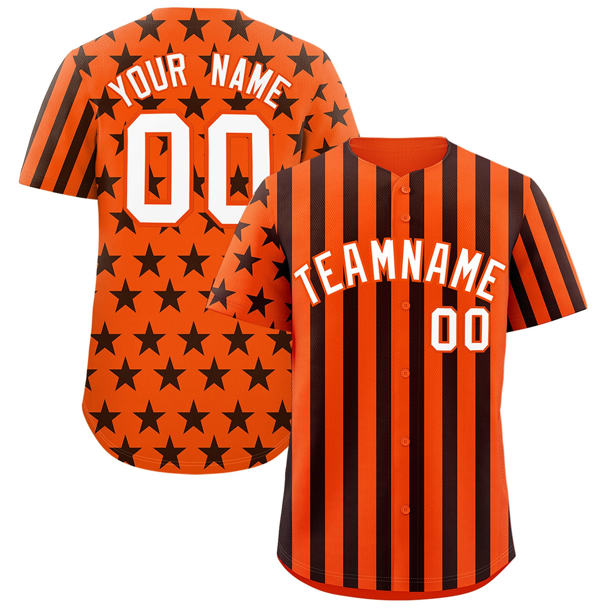 Custom Orange Black American Flag Graffiti Pattern Baseball Jersey| KXKSHOP
