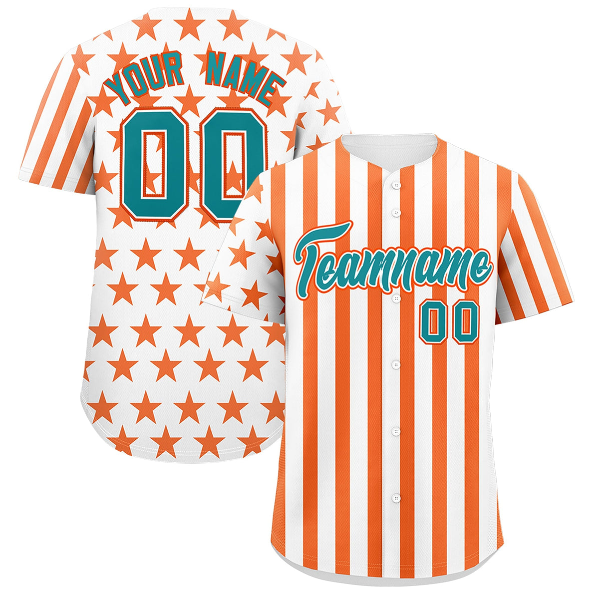 Custom White Orange American Flag Graffiti Pattern Baseball Jersey| KXKSHOP