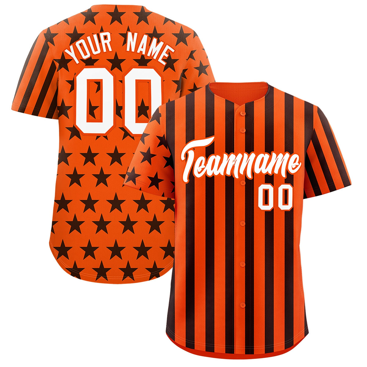 Custom Orange Black American Flag Graffiti Pattern Baseball Jersey| KXKSHOP