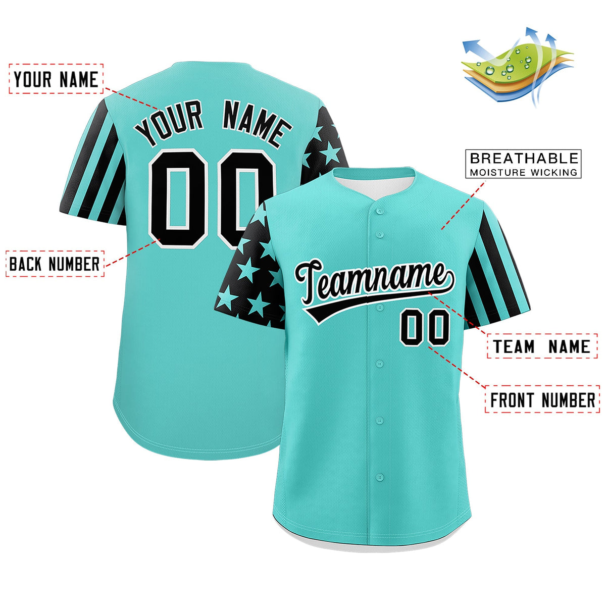 Custom Bright Green Black American Flag Raglan Sleeves Baseball Jersey| KXKSHOP