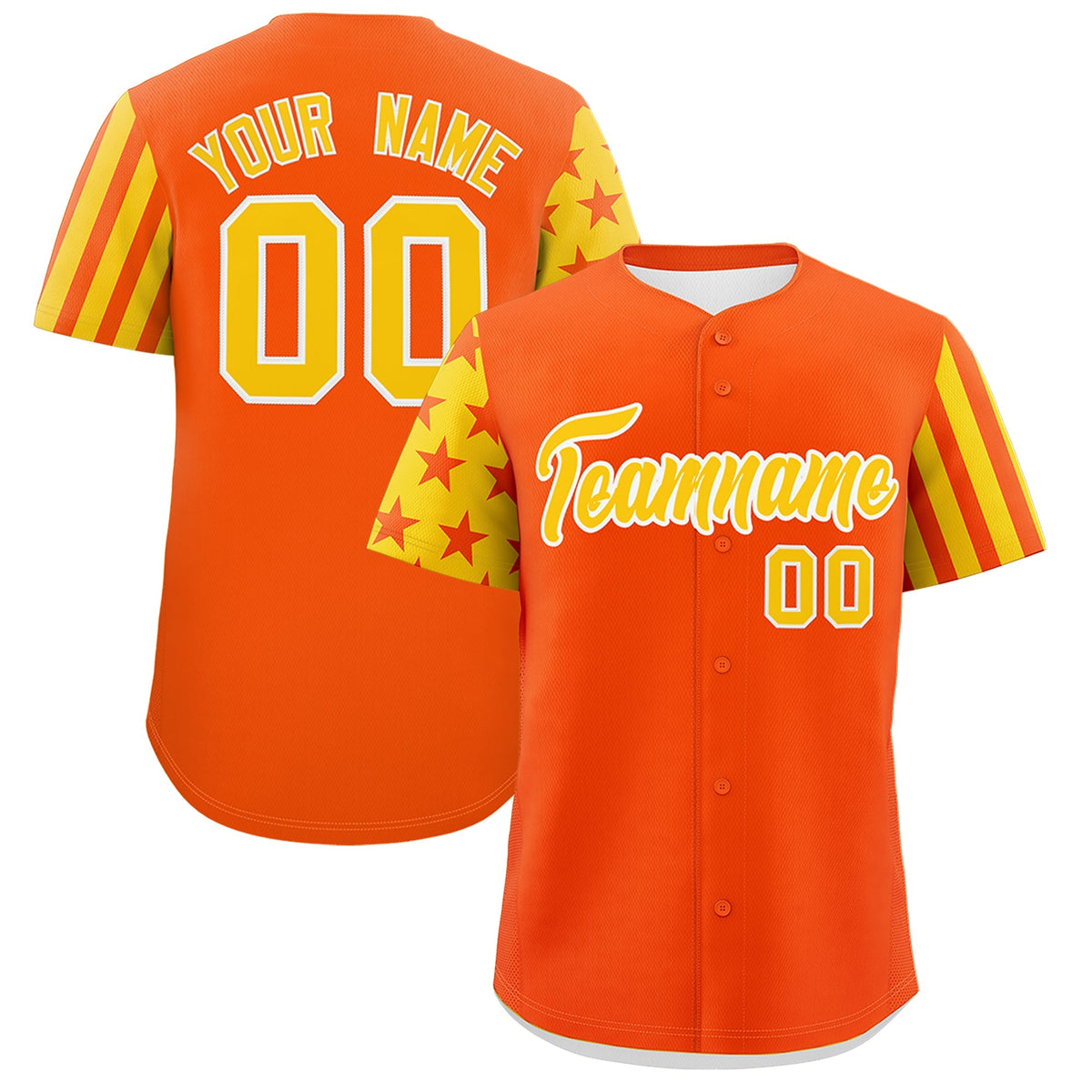 Custom Orange Gold American Flag Raglan Sleeves Baseball Jersey| KXKSHOP