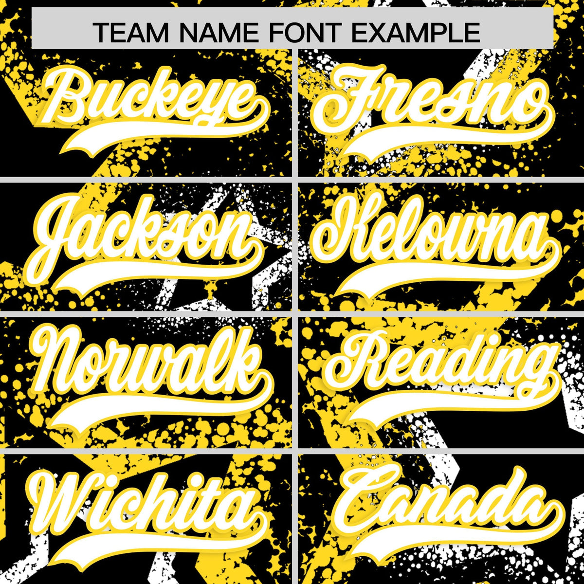 Custom Black White Gold Star-Shaped Ink Texture Graffiti Pattern Baseball Jersey | Sublimation Printed &amp; Stitched,Add Name and Numbern,Perfect for Parties,Perfect for Training | KXKSHOP
