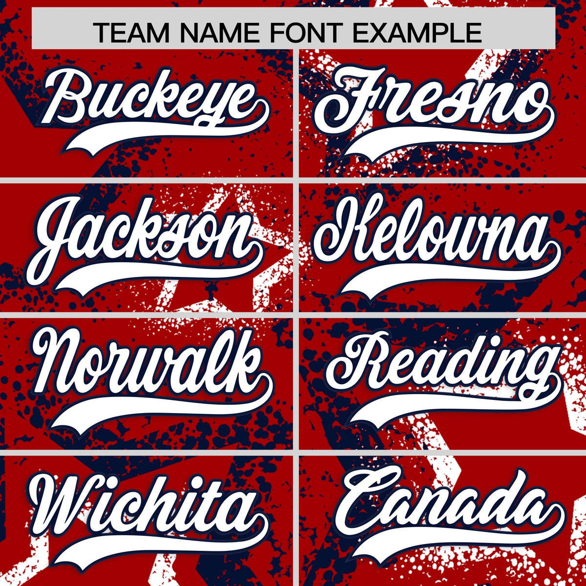 Custom Red White Navy Star-Shaped Ink Texture Graffiti Pattern Baseball Jersey | Sublimation Printed &amp; Stitched,Add Name and Numbern,Perfect for Parties,Perfect for Training | KXKSHOP