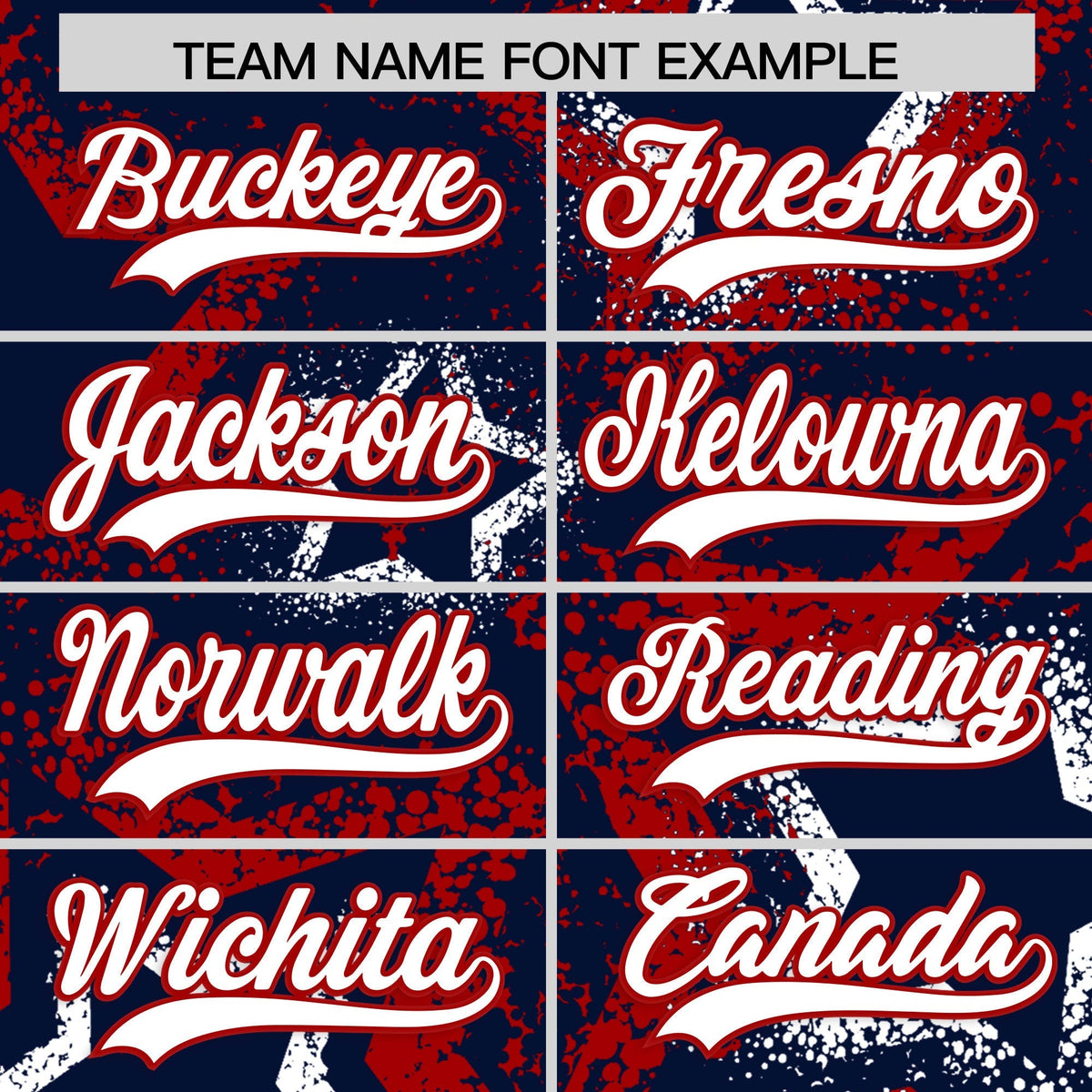 Custom Navy White Red Star-Shaped Ink Texture Graffiti Pattern Baseball Jersey | Sublimation Printed &amp; Stitched,Add Name and Numbern,Perfect for Parties,Perfect for Training | KXKSHOP