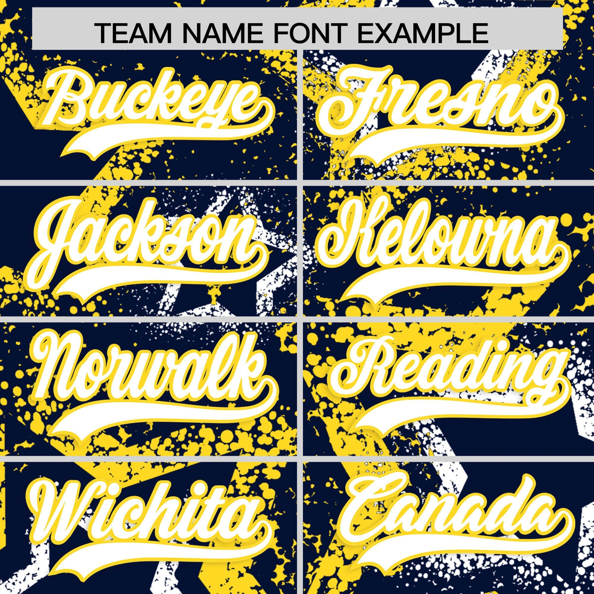 Custom Navy White Gold Star-Shaped Ink Texture Graffiti Pattern Baseball Jersey | Sublimation Printed &amp; Stitched,Add Name and Numbern,Perfect for Parties,Perfect for Training | KXKSHOP