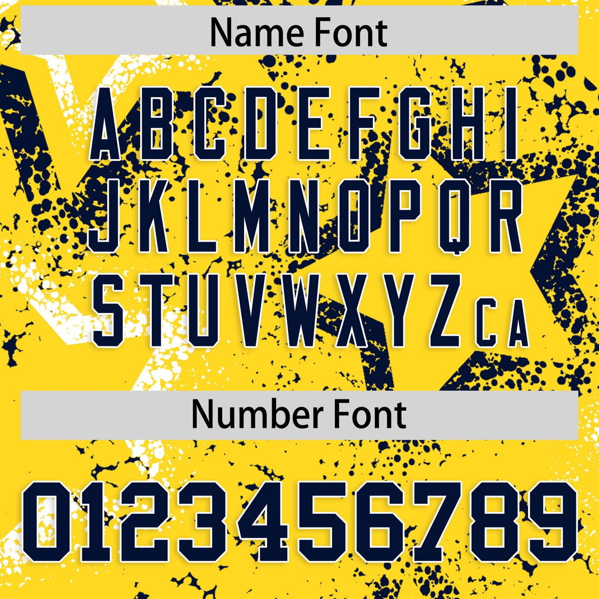 Custom Gold White Navy Star-Shaped Ink Texture Graffiti Pattern Baseball Jersey | Sublimation Printed &amp; Stitched,Add Name and Numbern,Perfect for Parties,Perfect for Training | KXKSHOP