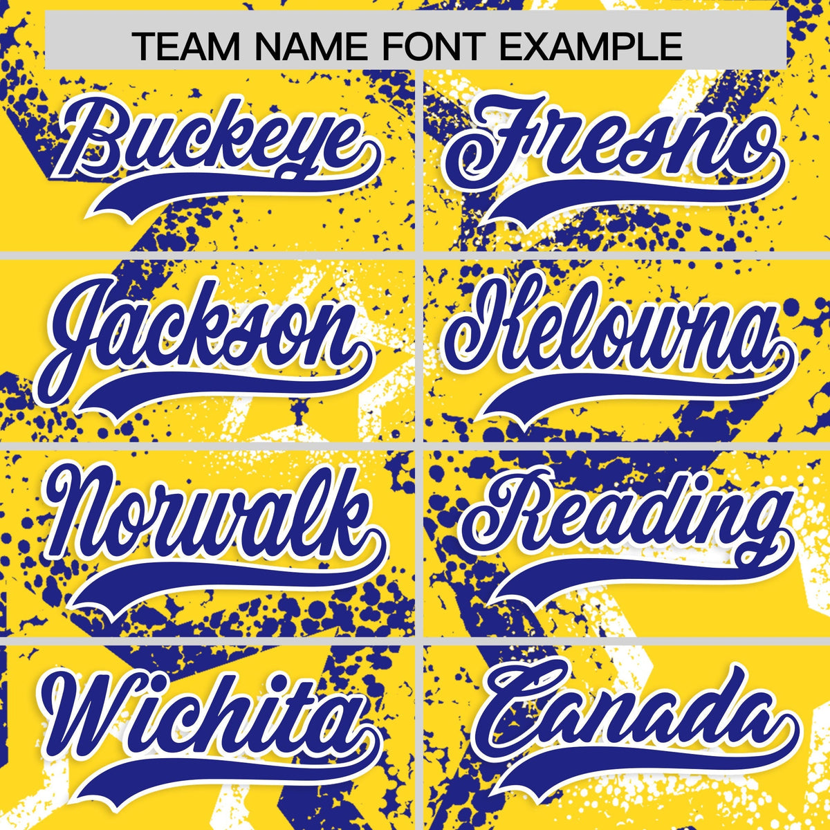 Custom Gold White Royal Blue Star-Shaped Ink Texture Graffiti Pattern Baseball Jersey | Sublimation Printed &amp; Stitched,Add Name and Numbern,Perfect for Parties,Perfect for Training | KXKSHOP