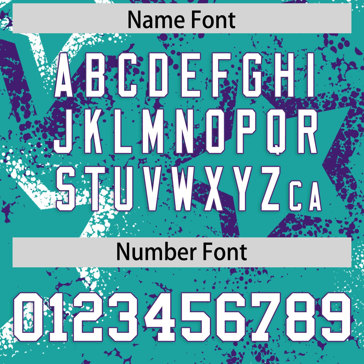 Custom Aqua White Purple Star-Shaped Ink Texture Graffiti Pattern Baseball Jersey | Sublimation Printed &amp; Stitched,Add Name and Numbern,Perfect for Parties,Perfect for Training | KXKSHOP